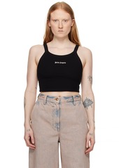 Palm Angels Black Cropped Tank Top
