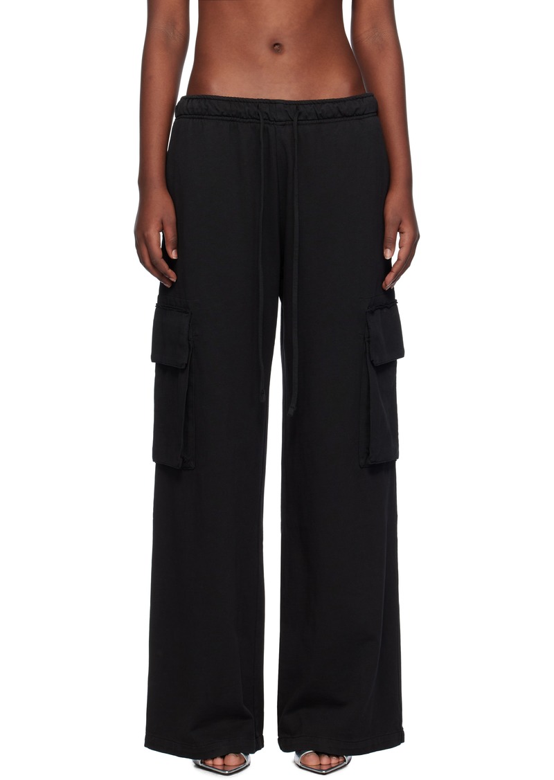 Palm Angels Black Drawstring Cargo Pants