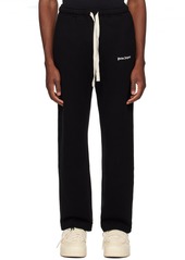 Palm Angels Black Embroidered Sweatpants