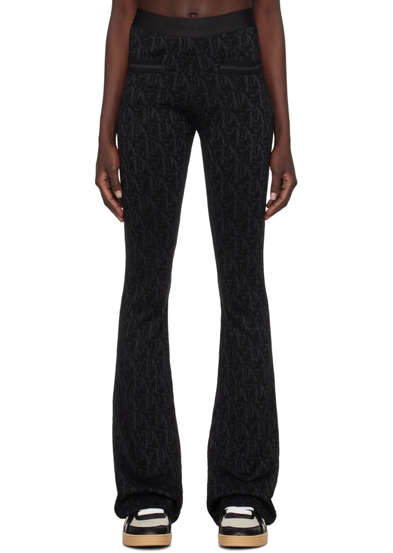 Palm Angels Black Jacquard Lounge Pants