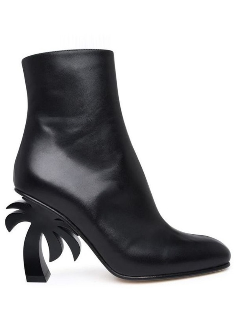 PALM ANGELS Black leather ankle boots