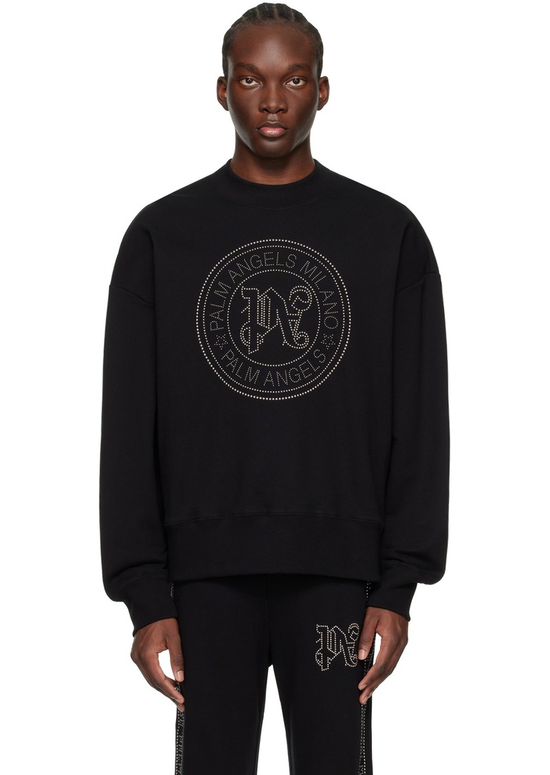 Palm Angels Black Milano Stud Sweatshirt