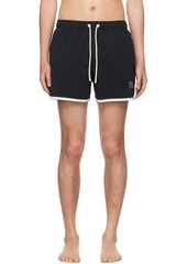 Palm Angels Black Monogram Swim Shorts