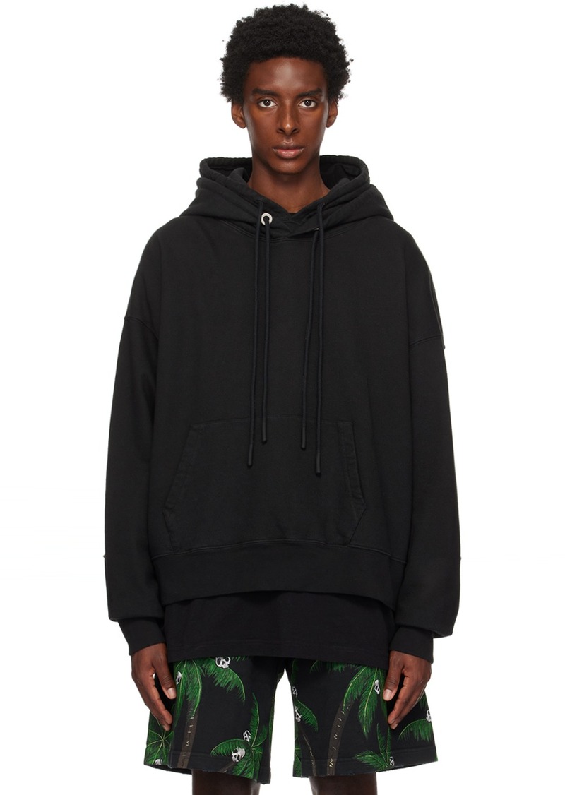 Palm Angels Black Patched Hoodie