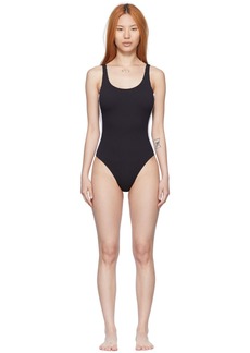 Palm Angels Black Polyester One-Piece Swimsuit