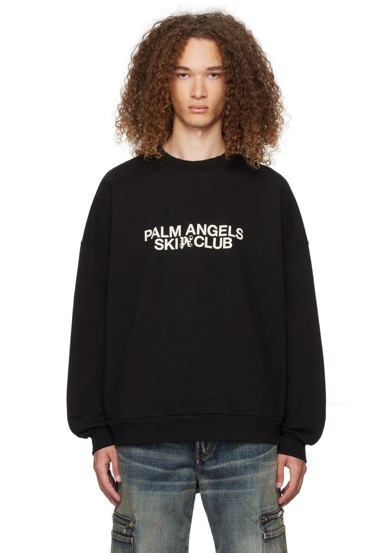 Palm Angels Black 'Ski Club' Sweatshirt