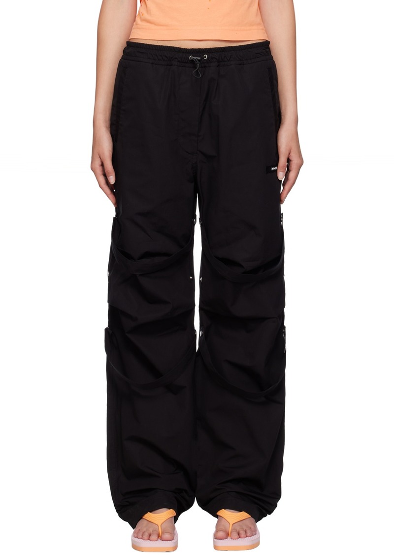 Palm Angels Black Upside Down Palm Trousers