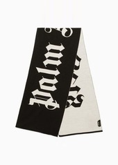 Palm Angels Black/white jacquard scarf