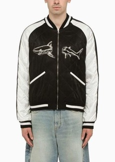 Palm Angels Black/white Shark Bomber jacket