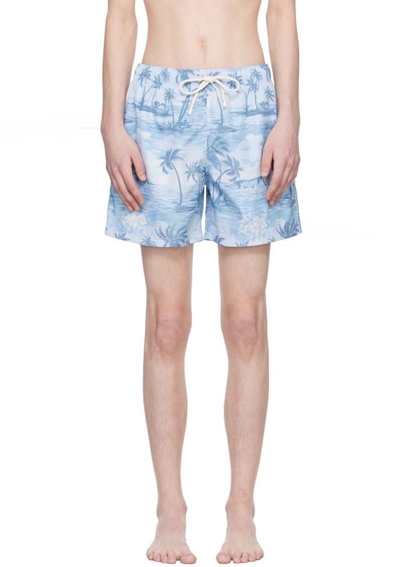 Palm Angels Blue Sunset Swim Shorts