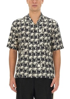 PALM ANGELS BOWLING SHIRT WITH PALM TREES