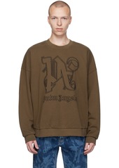 Palm Angels Brown Monogram Sweatshirt