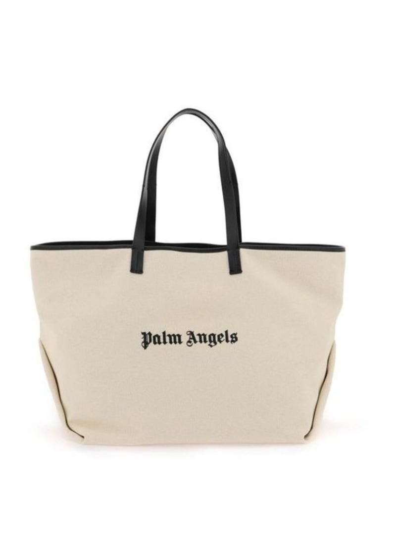 Palm angels canvas tote bag