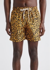 Palm Angels Cheetah Print Swim Trunks