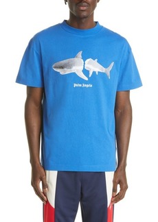 Palm Angels Classic Shark Graphic Tee in Blue White at Nordstrom