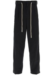 Palm angels drawstring cotton pants with side bands