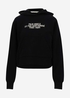 PALM ANGELS EMBROIDERED COTTON HOODIE