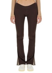 PALM ANGELS FLARED LEGGINGS WITH SWEETHEART WAIST