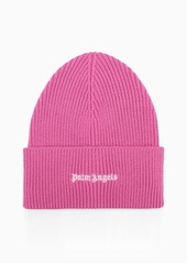 Palm Angels Fuchsia ribbed hat