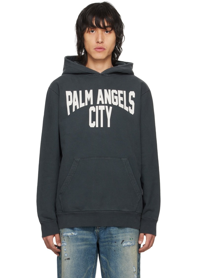 Palm Angels Gray City Washed Hoodie
