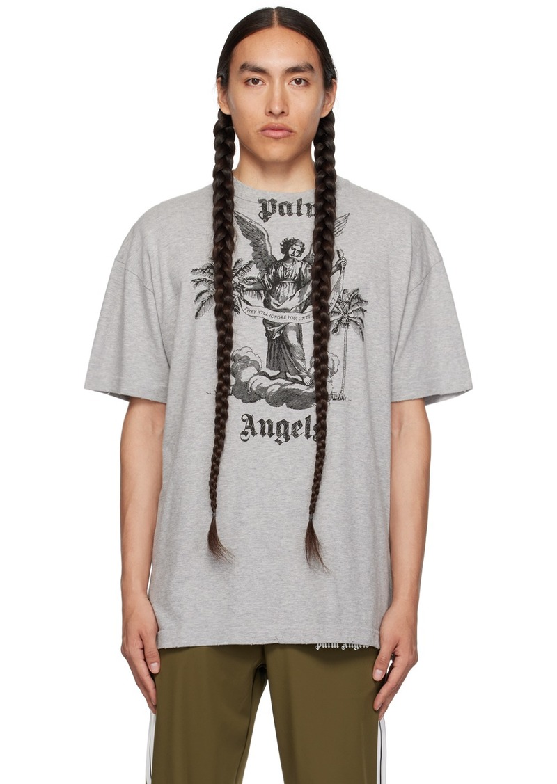 Palm Angels Gray University T-Shirt