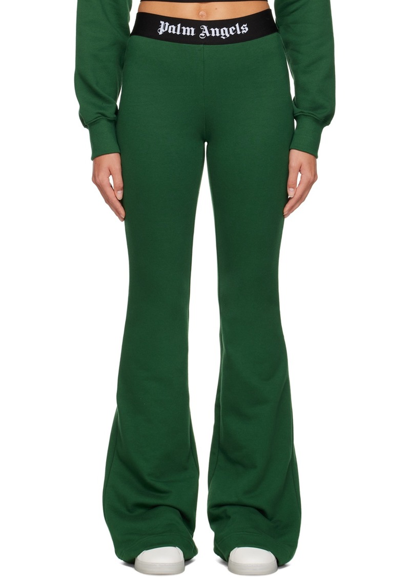 Palm Angels Green Elasticized Lounge Pants