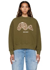 Palm Angels Khaki Bear Sweatshirt