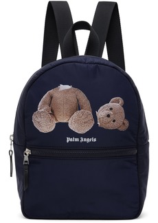 Palm Angels Kids Navy Classic Bear Small Backpack