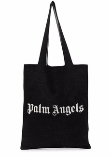 PALM ANGELS Knit Shopper Logo Tote Bag