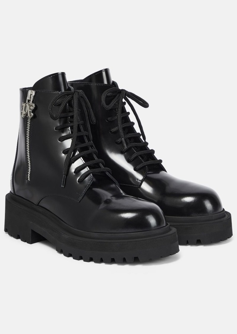 Palm Angels Leather combat boots