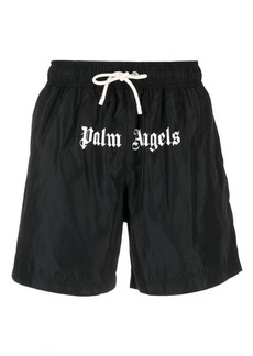 PALM ANGELS Logo swim shorts