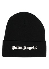 PALM ANGELS Logo wool beanie
