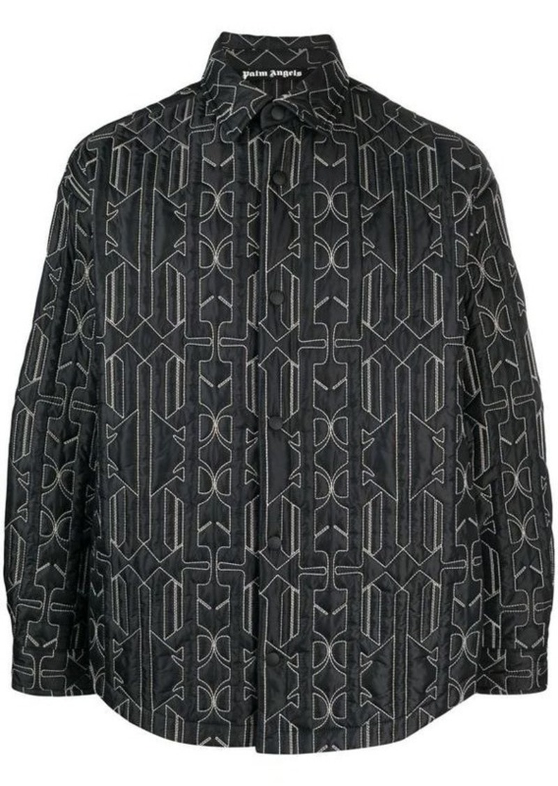 PALM ANGELS Monogram quilted overshirt
