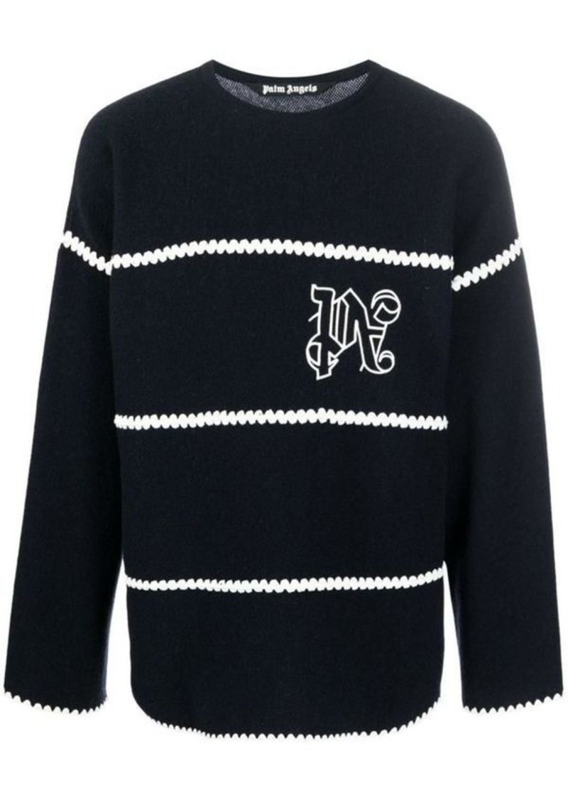 PALM ANGELS Monogram wool sweater