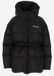 PALM ANGELS NYLON DOWN JACKET WITH LOGO