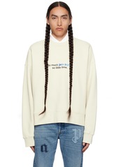 Palm Angels Off-White Bonded Sweatshirt