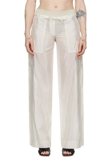 Palm Angels Off-White Drawstring Trousers