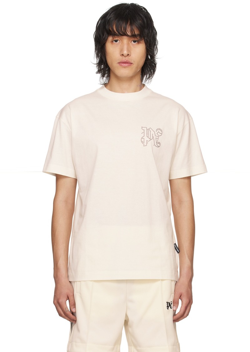 Palm Angels Off-White Monogram Stud T-Shirt