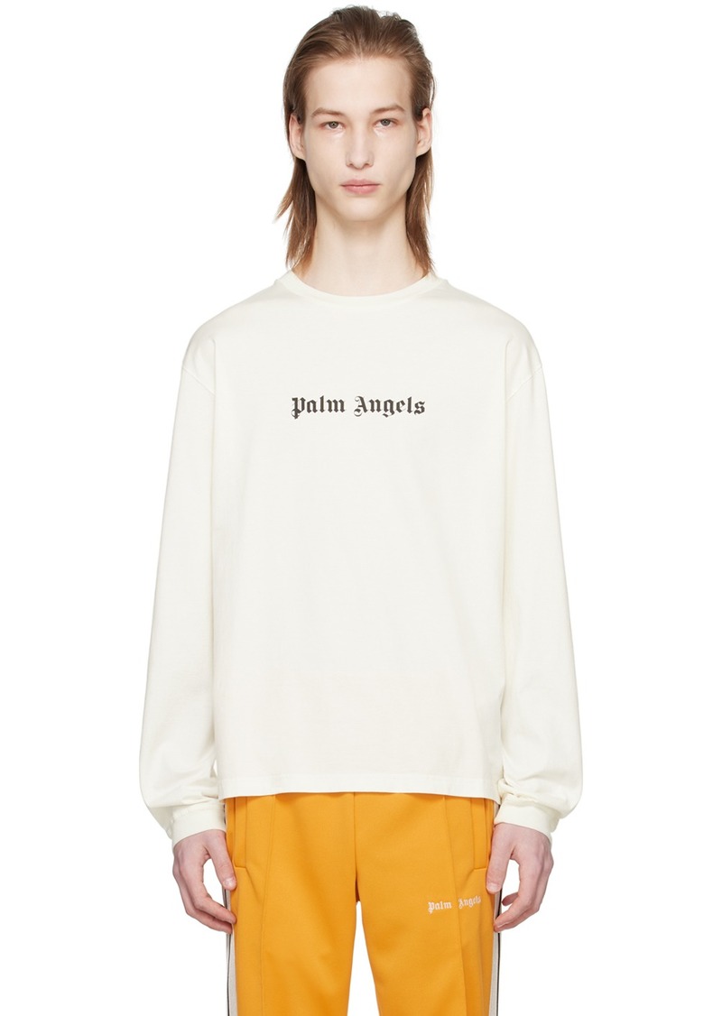 Palm Angels Off-White Printed Long Sleeve T-Shirt