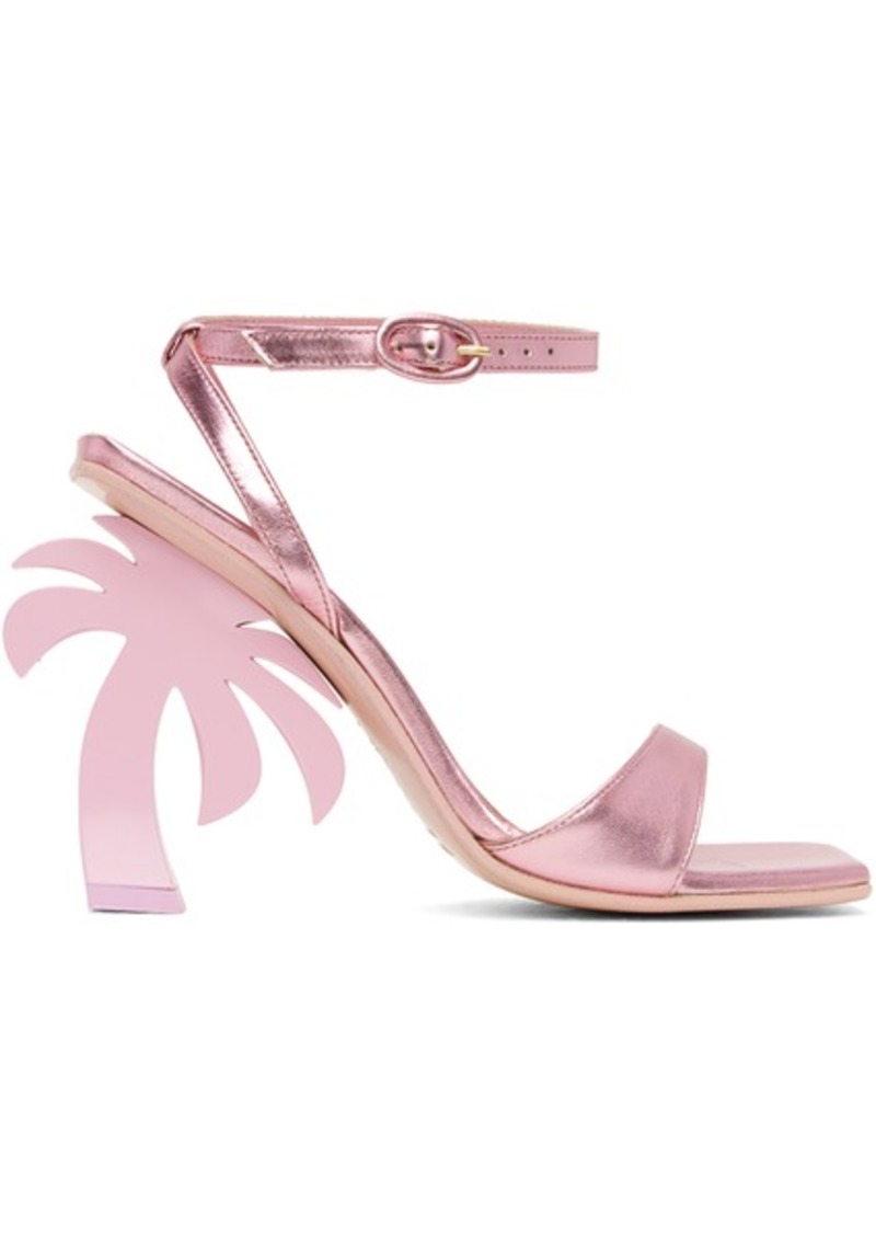 Palm Angels Pink Palm Heeled Sandals