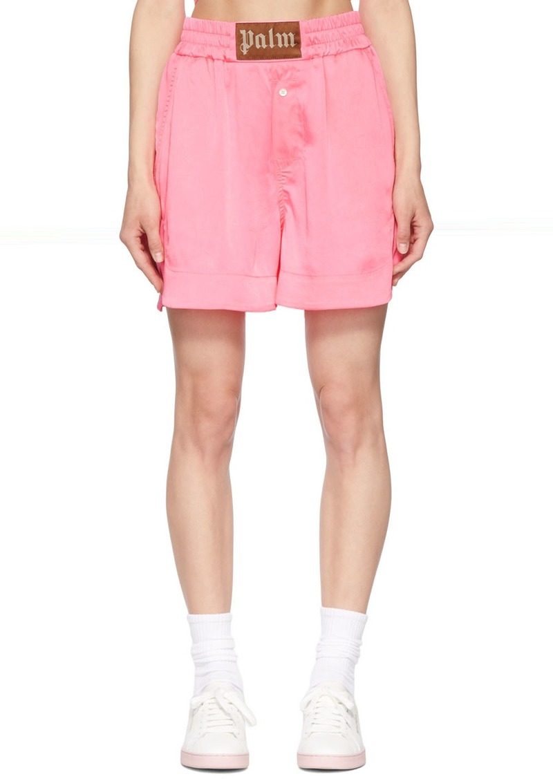 Palm Angels Pink Polyester Shorts