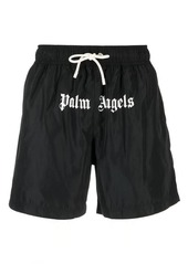 PALM ANGELS PRINTED SWIMSUIT  BLACK/WHITE