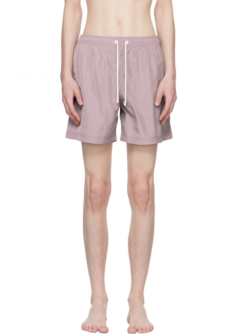 Palm Angels Purple Embroidered Swim Shorts