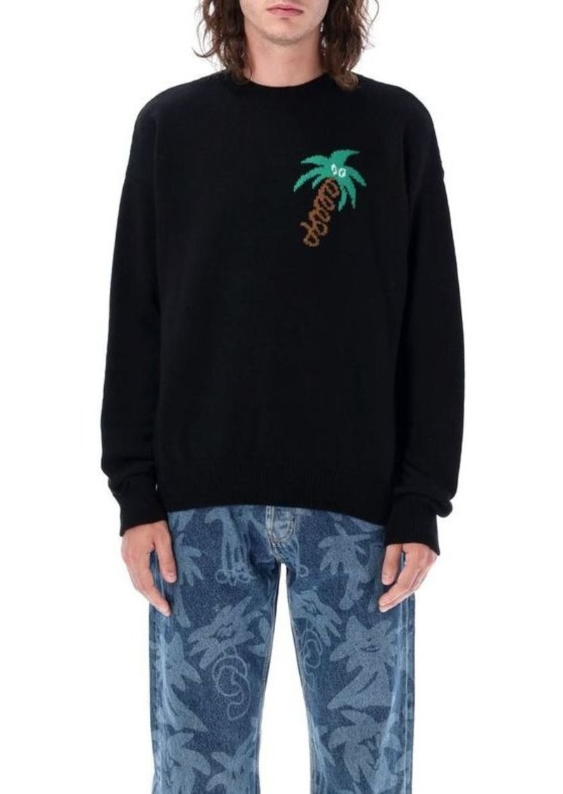 PALM ANGELS Sketchy intarsia sweater