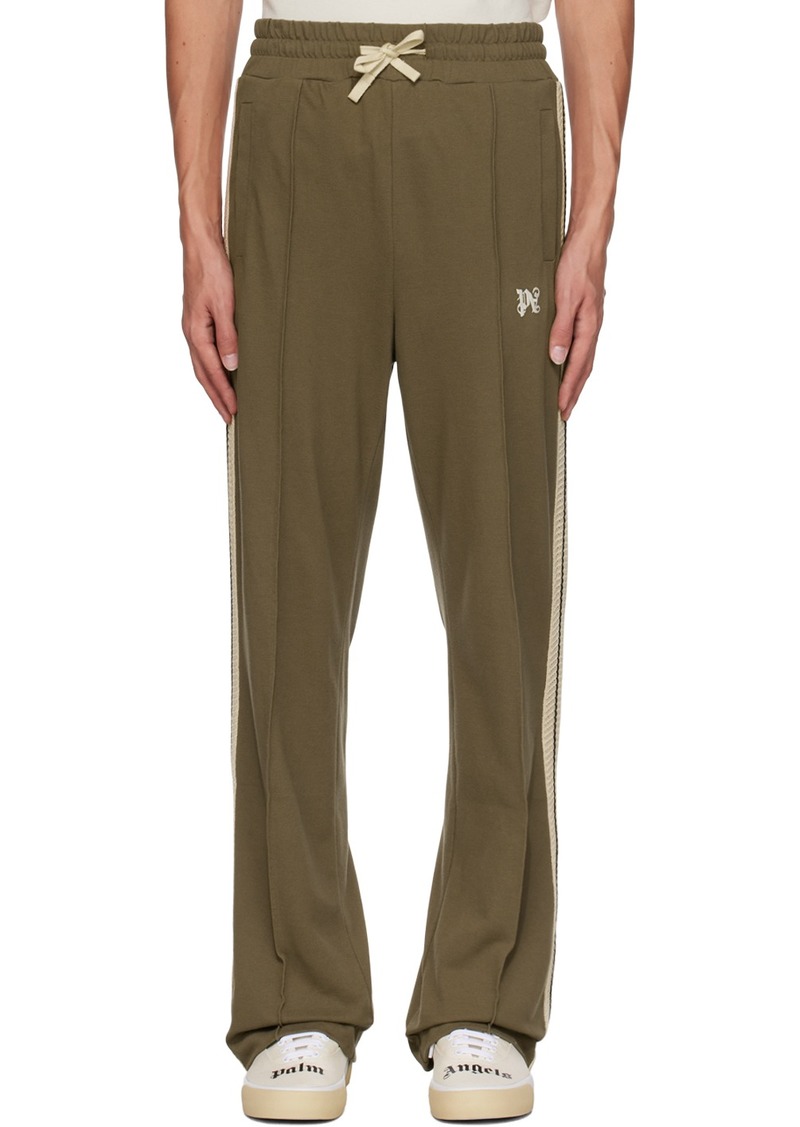 Palm Angels Taupe Monogram Track Pants