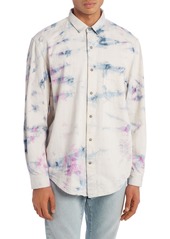 Palm Angels Tie Dye Denim Button-Up Shirt