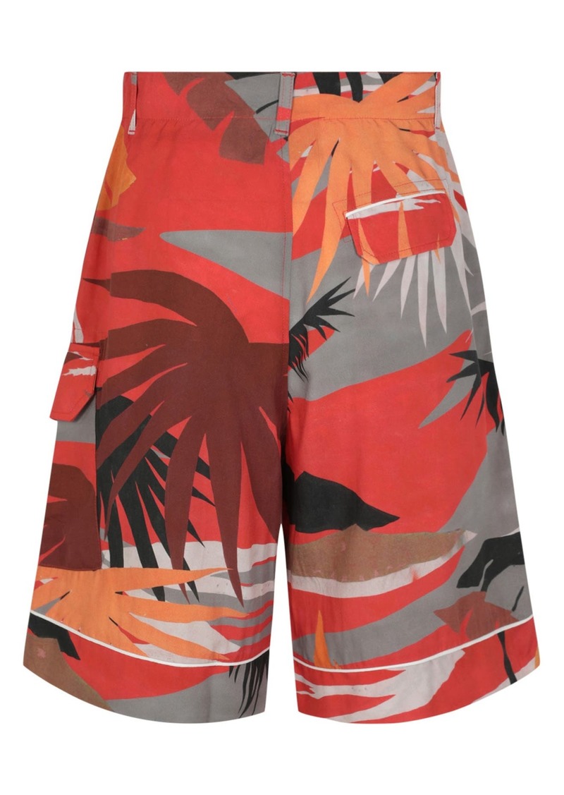 Palm Angels Tropical Print Shorts in Red Multi at Nordstrom Rack