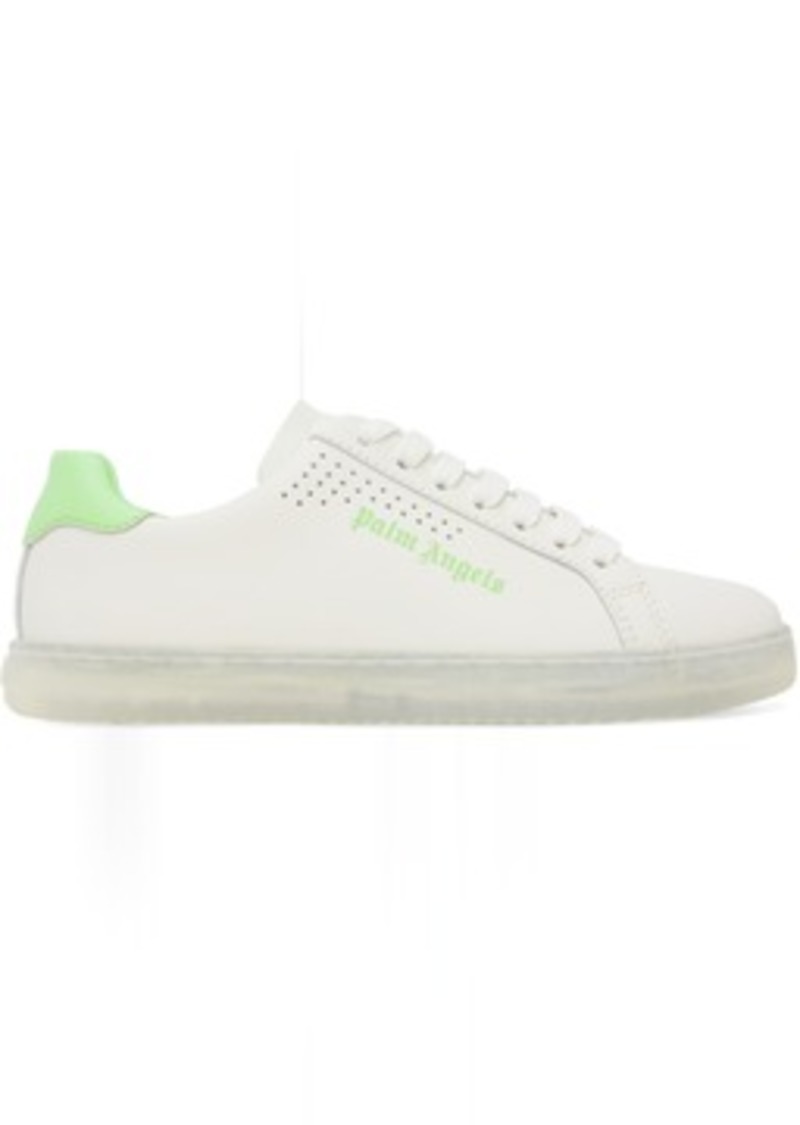 Palm Angels White & Green Palm One Sneakers