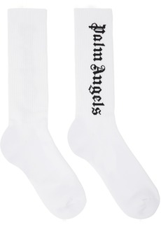 Palm Angels White Gothic Socks
