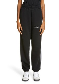 Palm Angels Women's Classic Logo Cotton Joggers in Black White at Nordstrom